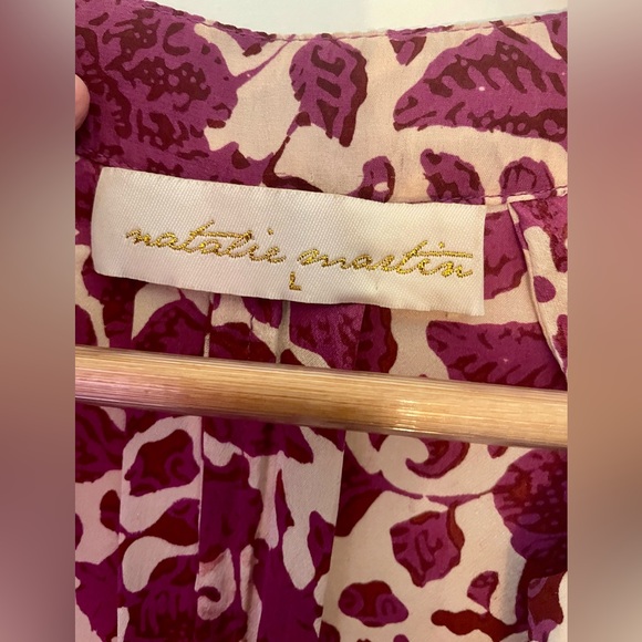 Natalie Martin batik Silk Fiore Maxi Dress L - Picture 3 of 7